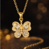 Pavira Luxe Butterfly Crystal Pendant Necklace