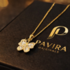 Pavira Luxe Butterfly Crystal Pendant Necklace