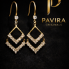 Elegant chevron crystal earrings by Pavira1 Elegant Chevron Crystal Drop Earrings