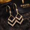 Elegant chevron crystal earrings by Pavira2 Elegant Chevron Crystal Drop Earrings