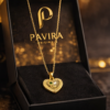 Pavira Elegant Heart Clover Pendant Necklace