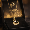 Pavira Elegant Heart Pearl Pendant Necklace