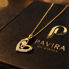 Pavira Elegant Heart Pearl Pendant Necklace