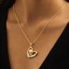 Pavira Elegant Heart Pearl Pendant Necklace