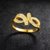 Pavira Infinity Loop Gold Platted Ring