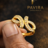 Pavira Infinity Loop Gold Platted Ring