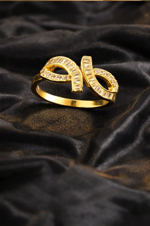 Pavira Infinity Loop Gold Platted Ring