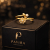 Pavira Bloom Twist Gold-Plated Stainless Steel Ring