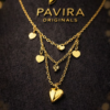 Pavira Originals Layered Heart Charm Necklace