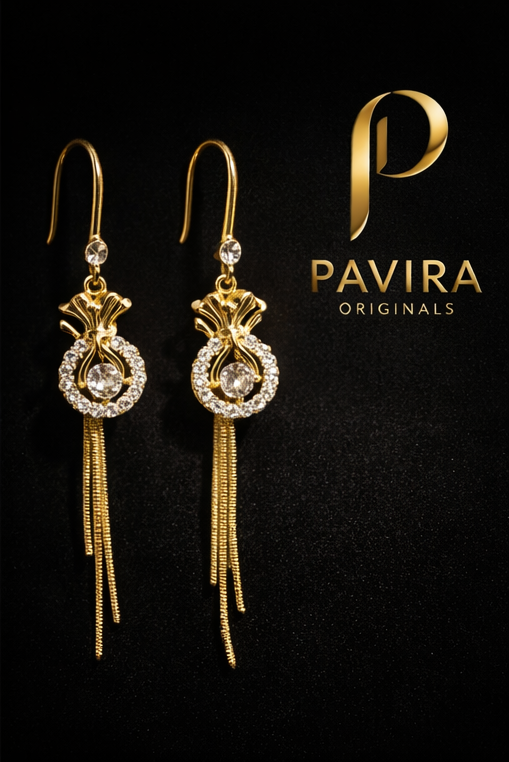 Pavira Originals Elegant Crystal Drop Earrings