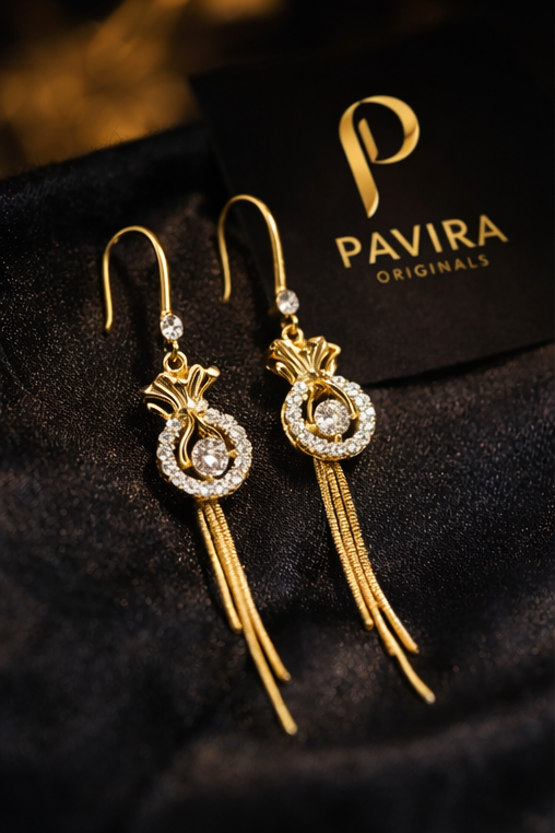 Pavira Originals Elegant Crystal Drop Earrings