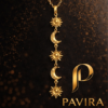 Celestial elegance from Pavira Originals2 Celestial Sun & Moon Gold Pendant Necklace