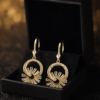 Pavira Originals – Radiant Halo Drop Earrings