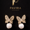 Pavira Luxe Butterfly Pearl Earrings