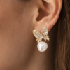 Pavira Luxe Butterfly Pearl Earrings