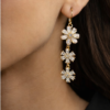 Pavira Originals Floral Crystal Drop Earrings
