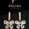 Pavira Originals Crystal Butterfly Drop Earrings