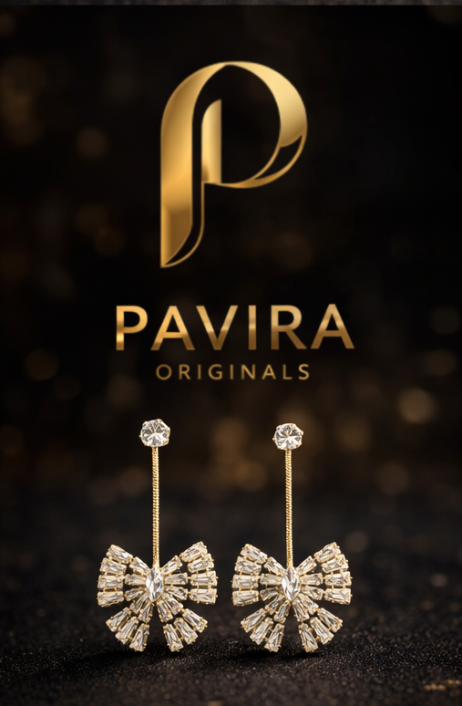 Pavira Originals – Celestial Spark Drop Earrings
