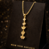 Elegance captured in gold craftsmanship3 Pavira Elegant Charm Drop Pendant Necklace