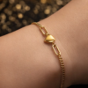 Pavira Gold Heart Charm Bracelet